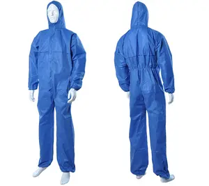 Tek kullanımlık mikro gözenekli tulum takım elbise su geçirmez tulum tek kullanımlık olmayan dokuma tıbbi koruyucu kıyafet