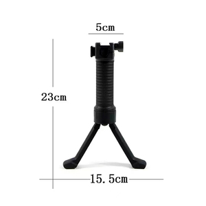 Support pliable en polymère à double jambe pour équipement extérieur, base de montage 20 mm, hauteur réglable, support de photographie pour appareil photo, noir - Product Image 2