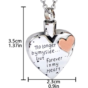 Kalung Liontin Kenang-kenangan Abu Jenazah Hewan Peliharaan Selamanya di Hati Saya untuk Ibu & Ayah & Kakek & Nenek & Paman & Bibi Perhiasan Kremasi - Product Image 2