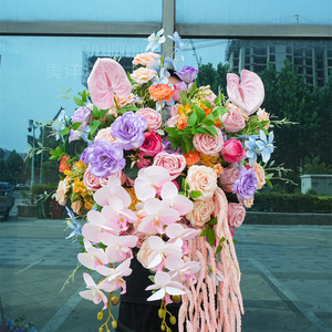 High-End silk Artificial Flower Centerpiece Roses Flower Ball for Wedding Table Decoration - Product Image 1
