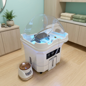 Équipement de spa capillaire japonais au design moderne, bac à shampoing portable avec fonction de fumigation, sans plomberie requise - Product Image 1