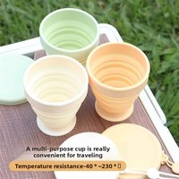 Cadeaux de Noël Tasses à sublimation Bouteille d'eau télescopique en silicone sans Bpa personnalisée Gobelet pliable