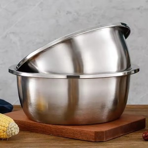 Vente <span class=keywords><strong>en</strong></span> gros de cuvettes de cuisine <span class=keywords><strong>en</strong></span> acier inoxydable de <span class=keywords><strong>grande</strong></span> capacité de haute qualité cuvette ronde <span class=keywords><strong>en</strong></span> métal de cuisson grands bols à mélange profond - Product Image 4