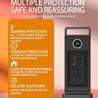 Chauffage électrique portable compact et puissant avec thermostat, ventilateur de chauffage en céramique sûr et silencieux