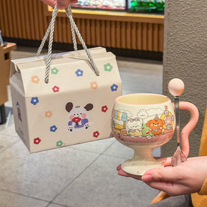<b>cute</b> ceramic mug <b>bear</b> mug 14oz high-foot <b>cute</b> mug ceramic ceramic <b>bear</b> coffee mug - Product Image 2