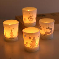 Nouveaux accessoires de Noël 2025 brillants : Porte-bougie en verre pas cher, pot à bougie vide, autres objets artisanaux en cristal, tailles personnalisées