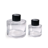 Bouteilles en verre transparentes pour diffuseur de parfum, 50 ml, 100 ml, 200 ml, emballage pour huile aromatique, parfum, flacons en verre ronds et carrés, prêts à être expédiés
