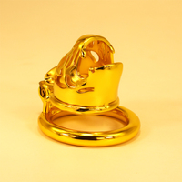 FRRK-36 Gold Tiger Kopf Stahl männliche Keuschheit Gerät männliche Bondage alternative Spielzeuge leidenschaft liche Spielzeuge Keuschheit schloss für Männer