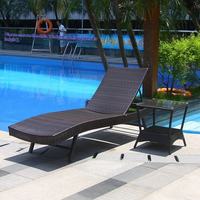 Chaise longue pliante en métal tressé, style minimaliste moderne, pour usage extérieur, villa, cour, piscine, plage, sources chaudes