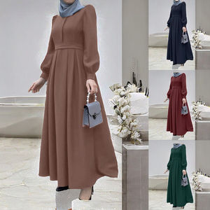 Abaya pour femmes grande taille, manches longues, polyester respirant, mariage, toutes saisons, coupe ample - Product Image 3