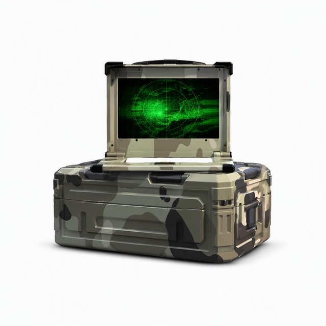 Portable Rugged Field Workstation Built-in Display Control Console Mobile Monitoring Outdoor Security Emergency Response System