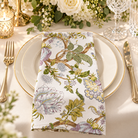 Faible MOQ, Vente en gros usine, Sets de table imprimés personnalisés, Nappes en polyester, Serviettes de table en tissu pour événements hôteliers et mariages