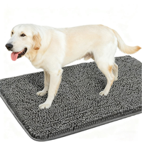 Tapis d'entrée pour animaux de compagnie en chenille super doux, absorbant l'eau, séchant rapidement, lavables en machine, vente en gros