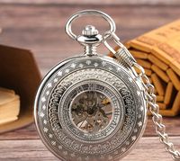 Jam Tangan Mekanik Angin Berongga Bunga Jam Tangan Saku Mekanik Romawi Berkelok-kelok