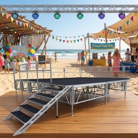 Nouvelle Scène Modulaire Carrée de Luxe en Alliage d'Aluminium, Plateforme Réglable pour Concerts, Mariages et Événements Extérieurs