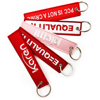 Llaveros Personalizados de Tela Tejida Colorida con Bordado, Etiquetas de Identificación Personalizadas, Fabricante Mayorista