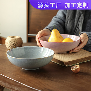 ชามเซรามิก 7.5 นิ้ว ลายวาบิซาบิ ชามพอร์ซเลนสำหรับสลัด ก๋วยเตี๋ยว ผัก ภาชนะบนโต๊ะอาหาร - Product Image 5