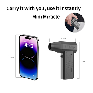 Ventilador Turbo Jet Industrial Portátil X3 con Motor sin Escobillas, 105000 RPM, 250 mph, Alta Velocidad del Viento, Ventilador Eléctrico de Refrigeración - Product Image 5