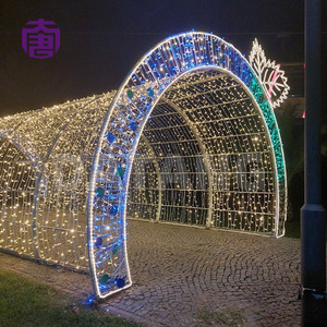 LED arch-shaped tunnel pattern lights Festival Outdoor Modular LED Corridor IP65-rated for Winter Wonderland Park and Hotel - Product Image 2