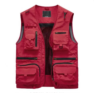 핫 세일 남성 야외 낚시 등산 사진 조끼 코트 빠른 건조 조끼 남성 야외 재킷 - Product Image 5