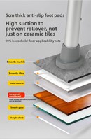 Siège de douche en aluminium réglable en hauteur sur huit niveaux - Durable, léger et confortable pour la rééducation et les soins de douche