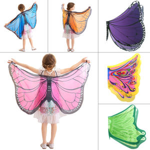 Enfants fille papillon ailes Cosplay Cape Cape Cape avec masques pour Dancewear - Product Image 3