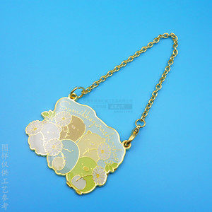 Etiqueta Colgante Metálica con Personaje de Anime, Aleación de Zinc Dorada, Forma Especial, Adorno de Moda para Interiores - Product Image 4