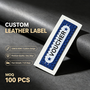 Custom Metal PU Leather Patch Unique Logo Label for Jean Jackets <b>Floppy</b> <b>Hats</b> Sling Pouches Wool Shawls Casual Loafers - Product Image 1