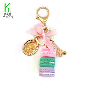 Butik Gantungan Kunci Mode Pribadi Di Paris Prancis Menara Eiffel Kue Masukan Barang Makaron Gantungan Kunci Kue Wanita - Product Image 4
