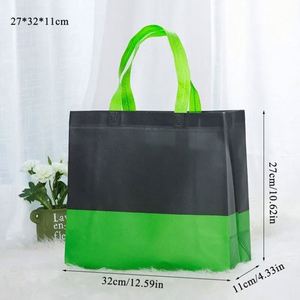 Sac fourre-tout robuste et structuré pour marchandises, avec fond renforcé, poignées renforcées, sac non tissé laminé - Product Image 6