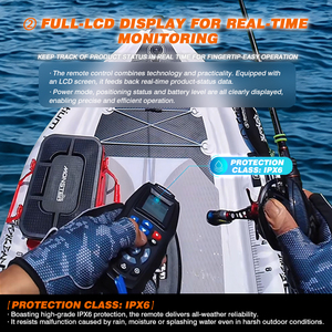 Moteur de pêche Spatium Q007 GPS Spot Lock 12V avec ancre électronique compatible avec les kayaks gonflables et planches de surf, pour utilisation en eau salée et eau douce - Product Image 3