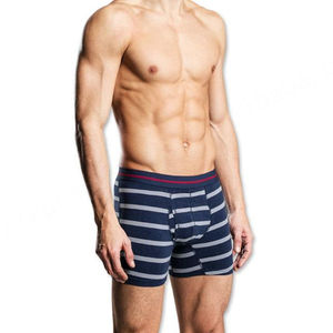 Venta al por mayor de ropa interior de playa de los hombres de alta calidad de punto suelto transpirable Comfotbale rayas Boxer - Product Image 3