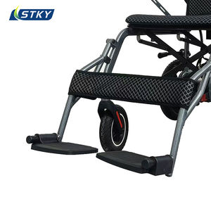 Commercio all'ingrosso Smart Controller 4 ruote da viaggio batteria al piombo leggera pieghevole in acciaio potere sedia a rotelle elettrica per disabili - Product Image 2