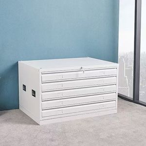 Cassettiera Professionale in Acciaio Formato A0 A1 / Armadio per Disegni con 5/10 Cassetti per Conservazione di Opere d'Arte di Grande Formato, Resistente - Product Image 3