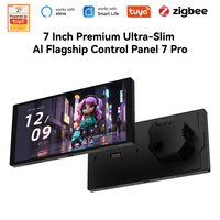 Tuya Zigbee/WiFi Panel Sentuh Dinding Multifungsi Android 7-Inci dengan Kartu Memori untuk Vila dan Hotel Pintar