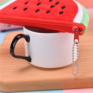 Mayorista Fruta Tarjeta DE CRÉDITO Cartera Monedero Auricular Felpa Llavero Lápiz labial Bolsa Peluche Juguete Monedero Cremallera Llavero Cartera - Product Image 4