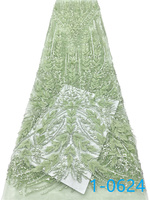 Nouveau Design coloré lilas lourd perlé broderie français maille perles perles paillettes luxe mariée dentelle tissu