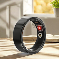 Anneau intelligent de santé 2026 SR06 pour hommes, en acier inoxydable, étanche, numérique, longue autonomie de la batterie, contrôle de la fréquence cardiaque et de l'oxygène sanguin via application