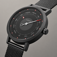 Montre de mode créative pour homme avec boussole, design à aiguille unique, bracelet en alliage et acier inoxydable, mouvement à quartz, étanche 30M