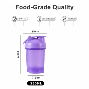 Botella Mezcladora de Proteínas Portátil de 350 ml, Libre de BPA, y Vaso Mezclador de Smoothies <span class=keywords><strong>para</strong></span> el Gimnasio y <span class=keywords><strong>para</strong></span> Llevar - Product Image 4