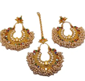 Occidental earringsSet Bollywood joyas étnicas pendientes W3606