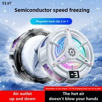 Ventilateur de refroidissement magnétique à semi-conducteurs TL07 5V/3A pour téléphone portable PUBG, avec affichage numérique de la température, léger et portable