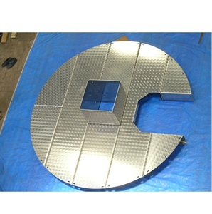 Stainless Steel Factory Access Platform with Safety Guard Railing and Checkered <b>Surface</b> - Product Image 3