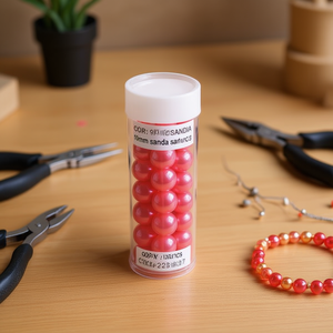 Perline Ilan Abalorio 10mm Rosa Sandia per Creazione di Gioielli e Artigianato - Product Image 2