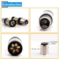 Liwiny Dual Color ámbar/blanco T20 7443 1157 3157 4014 60smd Led 7443 Led Switchback bombilla Drl luces de freno de señal de giro