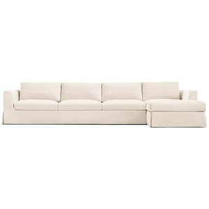 Divano Sezionale Classico in Stile Americano per Soggiorno, Modello <span class=keywords><strong>Modena</strong></span> con Rivestimento Sfoderabile, Braccioli Affusolati, Tessuto Personalizzabile, Cuscini Morbidi e Imbottiti per Villa - Product Image 4