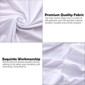 Set di Copritavolo Universali in Spandex Elasticizzato Rinforzato con Quattro Angoli per Hotel, Matrimoni, Banchetti e Coprisedie - Product Image 4