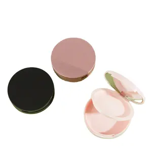 Leeres gepresstes Gesichts puder Kosmetik verpackung Einzel pfanne zur Herstellung von Puder Roségold kompaktes gepresstes Pulver etui mit Spiegel