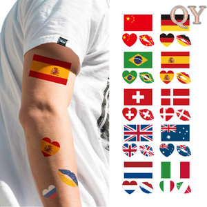 QY Temporary Flag Tattoo <b>Stickers</b> Waterproof Face Body <b>Decals</b> for Football Fans Sports Events Party Supplies - Product Image 6