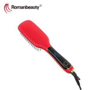 Brosse à lisser ionique à 8 températures avec peigne à lisser électrique anti-brûlure et arrêt automatique pour usage domestique - Product Image 4